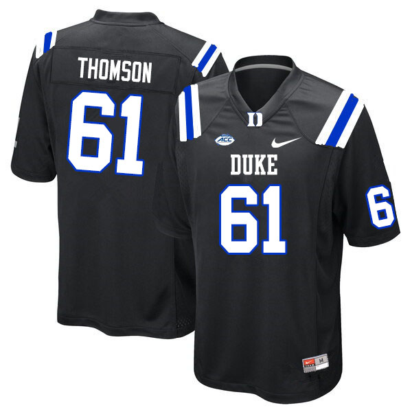 Duke Blue Devils #61 Zach Thomson College Football Jerseys Sale-Black